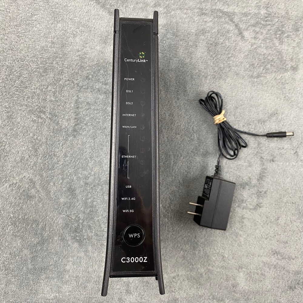 Zyxel CenturyLink C3000Z Modem Router Black Dual Band WiFi